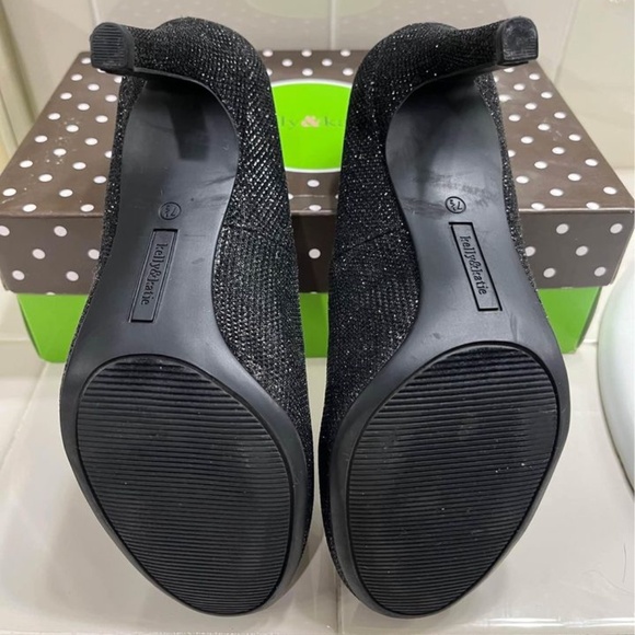 BLACK GLITTER HEELS - Picture 5 of 7